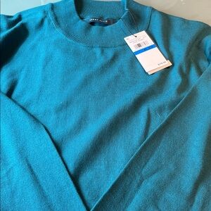 Perry Ellis Teal Mock Neck Sweater. Xl new tags.